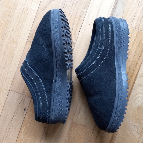 NWOT Leather Suede Sheepskin Lining, TPR Sole, Clogs Size EUR 38/US 6L NWOT - Picture 3 of 11